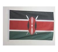 AZ FLAG - Kenya Flag - 2x3 Ft - For Outdoor - Kenyan Banner Knitted Polyester with Two Plastic Rings - Fade Resistant - Vivid Colors - 2' x 3' Feet - 90x60 Cm