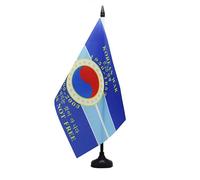 AZ FLAG - Korean War Freedom Is Not Free Table Flag 5'' x 8'' - Korea celebration Office Flag 100% Polyester 21 x 14 cm - Mini Desk Flag with 10'' Pole and Black Plastic Base