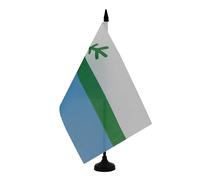 AZ FLAG - Labrador Table Flag 5'' x 8'' - Canada Labrador Office Flag 100% Polyester 21 x 14 cm - Mini Desk Flag with 10'' Pole and Black Plastic Base