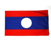 AZ FLAG - Laos Flag - 3x5 Ft - Light Polyester Laotian Banner with Two Brass Eyelets - Fade Resistant - Vivid Colors - 3' x 5' Feet - 150x90 Cm