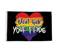 AZ FLAG - Lgbt Don'T Hide Your Pride Flag - 2x3 Ft - 100D Polyester Rainbow Banner with Two Metal Grommets - Fade Resistant - Vivid Colors - 2' x 3' Feet - 90x60 Cm