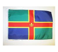 AZ FLAG - Lincolnshire county Flag - 18'' x 12'' - 100% Polyester County of Lincs. - England Small Banner with Two Cords - Fade Resistant - Vivid Colors - 18x12 in - 45x30 Cm