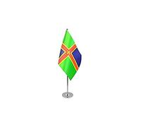 AZ FLAG Lincolnshire county Prestige Table Flag 6'' x 9'' - Lincolnshire county Office Decoration 100% Satin 22 x 15 cm - Desk Flag with Steel Pole and Base