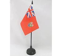 AZ FLAG - Manitoba Table Flag 4'' x 6'' - Canadian region of Manitoba Office Mini Banner 100% Polyester 15 x 10 cm - Mini Desk Flag with 10'' Pole and Black Plastic Base