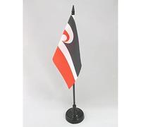 AZ FLAG - Maori Table Flag 4'' x 6'' - New Zealand Office Flag 100% Polyester 15 x 10 cm - Mini Desk Flag with 10'' Pole and Black Plastic Base