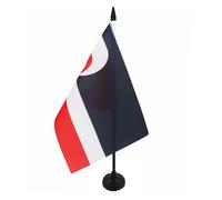 AZ FLAG Maori Table Flag 5'' x 8'' - New Zealand Office Decoration 100% Polyester 21 x 14 cm - Mini Desk Flag with Pole and Black Plastic Base