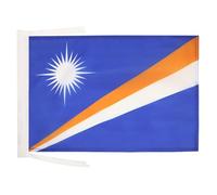 AZ FLAG - Marshall Islands Flag - 18'' x 12'' - 100% Polyester Marshallese Small Banner with Two Cords - Fade Resistant - Vivid Colors - 18x12 in - 45x30 Cm