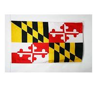 AZ FLAG - Maryland Flag - 2x3 Ft - 100D Polyester Us State Of Maryland Banner with Two Metal Grommets - Fade Resistant - Vivid Colors - 2' x 3' Feet - 90x60 Cm