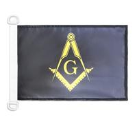 AZ FLAG Masonic Black Nautical Flag 18'' x 12'', Freemasonry flags 30 x 45 cm, Banner 12x18 in for boat