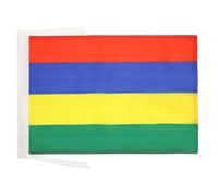 AZ FLAG - Mauritius Flag - 18'' x 12'' - 100% Polyester Mauritian Small Banner with Two Cords - Fade Resistant - Vivid Colors - 18x12 in - 45x30 Cm