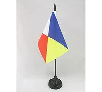 AZ FLAG - Maya civilization Table Flag 4'' x 6'' - Mayas Office Flag 100% Polyester 15 x 10 cm - Mini Desk Flag with 10'' Pole and Black Plastic Base