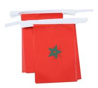 AZ FLAG Morocco Bunting 12 m 20 flags Light Polyester 45x30 cm