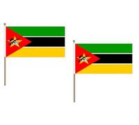 AZ FLAG MOZAMBIQUE FLAG 12'' x 18'' wood stick - MOZAMBICAN FLAGS 30 x 45 cm - BANNER 2x3 in with pole