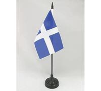 AZ FLAG - Naval French Forces XVII Table Flag 4'' x 6'' - Naval Kingdom of France Office Flag 100% Polyester 15 x 10 cm - Mini Desk Flag with 10'' Pole and Black Plastic Base