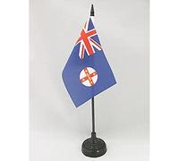 AZ FLAG - New South Wales Table Flag 4'' x 6'' - New South Welshmen Office Mini Banner 100% Polyester 15 x 10 cm - Mini Desk Flag with 10'' Pole and Black Plastic Base
