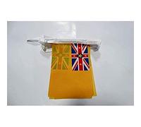 AZ FLAG - Niue Bunting Flag - 40 Ft Garland with 20 Niuean Flags 18'' x 12'' - 100% Polyester String Pennant - 12 meters