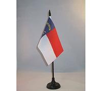 AZ FLAG - North Carolina Table Flag 4'' x 6'' - US state of North Carolina Office Flag 100% Polyester 15 x 10 cm - Mini Desk Flag with 10'' Pole and Black Plastic Base