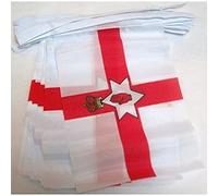 AZ FLAG Northern Ireland Bunting Flag, 20 Ft Garland with 20 Small Irish Flags 8'' x 6'', 100% Polyester String Pennant, 6 meters
