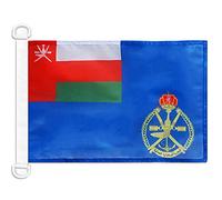 AZ FLAG - Oman Naval Ensign Nautical Flag - 18'' x 12'' - For Outdoor and Boat - Omani War Banner Knitted Polyester with Two Plastic Rings - Vivid Colors - 12x18 in - 45x30 Cm