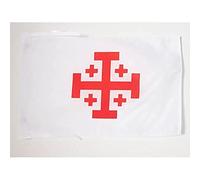 AZ FLAG - Order of the Holy Sepulchre of Jerusalem Flag - 18'' x 12'' - 100% Polyester Catholic Small Banner with Two Cords - Fade Resistant - Vivid Colors - 18x12 in - 45x30 Cm