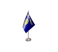 AZ FLAG Oregon Prestige Table Flag 6'' x 9'' - US state of Oregon Office Decoration 100% Satin 22 x 15 cm - Desk Flag with Steel Pole and Base