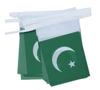 AZ FLAG Pakistan Bunting Flag, 20 Ft Garland with 20 Small Pakistani Flags 8'' x 6'', 100% Polyester String Pennant, 6 meters