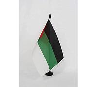 AZ FLAG - Pan-Arabism Table Flag 5'' x 8'' - Arabist Office Flag 100% Polyester 21 x 14 cm - Mini Desk Flag with 10'' Pole and Black Plastic Base