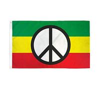 AZ FLAG Peace Rasta Flag 2' x 3' - Peaceful flags 60 x 90 cm - Banner 2x3 ft