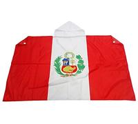 AZ FLAG - Peru Body Flag - 3x5 Ft - Peruvian Cap Flag - 100% Polyester with Inegrated Sleeves and Hood - Vivid Colors - 3' x 5' Feet - 150x90 Cm