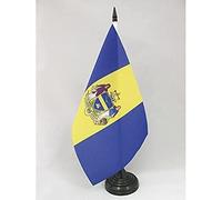 AZ FLAG - Philadelphia Table Flag 5'' x 8'' - Philadelphia city Office Flag 100% Polyester 21 x 14 cm - Mini Desk Flag with 10'' Pole and Black Plastic Base