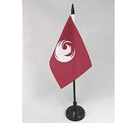 AZ FLAG - Phoenix Table Flag 4'' x 6'' - Phoenix city Office Flag 100% Polyester 15 x 10 cm - Mini Desk Flag with 10'' Pole and Black Plastic Base