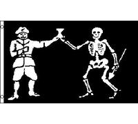 AZ FLAG - Pirate Bart Roberts Flag - 2x3 Ft - 100D Polyester Skull Pirates Banner with Two Metal Grommets - Fade Resistant - Vivid Colors - 2' x 3' Feet - 90x60 Cm