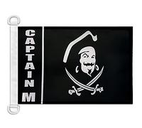 AZ FLAG Pirate Captain Morgan Nautical Flag 18'' x 12'', skull Pirates flags 30 x 45 cm, Banner 12x18 in for boat