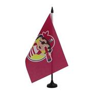 AZ FLAG - Pirate Child Girl Table Flag 5'' x 8'' - young pirates Office Flag 100% Polyester 21 x 14 cm - Mini Desk Flag with 10'' Pole and Black Plastic Base