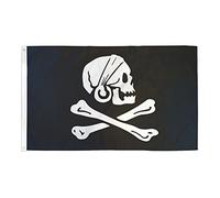 AZ FLAG - Pirate Henry Avery Black Flag - 2x3 Ft - 100D Polyester Skull Pirates Banner with Two Metal Grommets - Fade Resistant - Vivid Colors - 2' x 3' Feet - 90x60 Cm