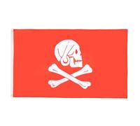 AZ FLAG Pirate Henry Avery Red Flag 90x60 cm 100D Polyester 2 Grommets | Indoor and outdoor use Pirates 2x3 ft decorative flag double stitched seams and reinforced edges with metal grommets