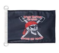 AZ FLAG Pirate What Happens on Board Boat Flag 45x30 cm Plastic Rings