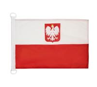 AZ FLAG - Poland Civil Ensign Nautical Flag - 18'' x 12'' - For Outdoor and Boat - Polish merchant Banner Knitted Polyester with Two Plastic Rings - Vivid Colors - 12x18 in - 45x30 Cm