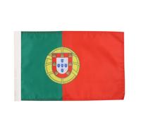 AZ FLAG - Portugal Flag - 18'' x 12'' - 100% Polyester Portuguese Small Banner with Sleeve - Fade Resistant - Vivid Colors - 18x12 in - 45x30 Cm