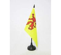 AZ FLAG - Province of South Holland Table Flag 5'' x 8'' - Zuid-Holland Office Flag 100% Polyester 21 x 14 cm - Mini Desk Flag with 10'' Pole and Black Plastic Base