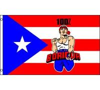 AZ FLAG Puerto Rico 100% Boricua Flag 90x60 cm 100D Polyester 2 Grommets