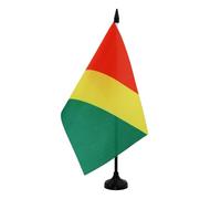 AZ FLAG - Republic of the Congo Table Flag 5'' x 8'' - Congolese Office Flag 100% Polyester 21 x 14 cm - Mini Desk Flag with 10'' Pole and Black Plastic Base