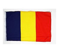AZ FLAG - Romania Flag - 18'' x 12'' - 100% Polyester Romanian Small Banner with Sleeve - Fade Resistant - Vivid Colors - 18x12 in - 45x30 Cm