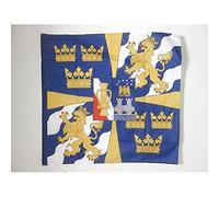 AZ FLAG Royal Standard of Sweden Flag 90x90 cm 100D Polyester Pole Sleeve