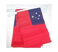 AZ FLAG - Samoa Bunting Flag - 40 Ft Garland with 20 Samoan Flags 18'' x 12'' - 100% Polyester String Pennant - 12 meters