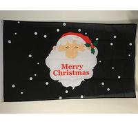 AZ FLAG - Santa Stop Here Black Flag - 3x5 Ft - 100D Polyester Merry Christmas Banner with Two Metal Grommets - Fade Resistant - Vivid Colors - 3' x 5' Feet - 150x90 Cm