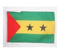 AZ FLAG - Sao Tomé and Principe Flag - 18'' x 12'' - 100% Polyester Santomean Small Banner with Two Cords - Fade Resistant - Vivid Colors - 18x12 in - 45x30 Cm
