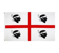 AZ FLAG - Sardinia Flag - 2x3 Ft - 100D Polyester Italy - Sardinian Banner with Two Metal Grommets - Fade Resistant - Vivid Colors - 2' x 3' Feet - 90x60 Cm