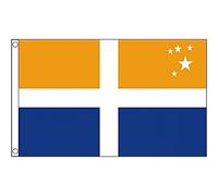 AZ FLAG - Scilly Isles Cross Flag - 3x5 Ft - 100D Polyester Isles Of Scilly Banner with Two Metal Grommets - Fade Resistant - Vivid Colors - 3' x 5' Feet - 150x90 Cm
