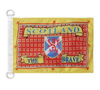AZ FLAG Scotland the Brave Boat Flag 45x30 cm Mesh Polyester Plastic Rings | Outdoor and marine use United Kindgom 12x18 in boat flag weather resistant with double stitched seams and reinforced edges